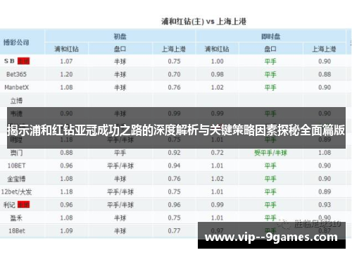 揭示浦和红钻亚冠成功之路的深度解析与关键策略因素探秘全面篇版